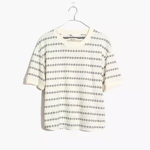 Madewell Everyday Crop Tee Jacquard Stripe